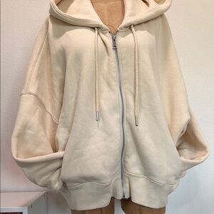 Abercrombie & Fitch Cropped Full Zip Sunday Sweatshirt